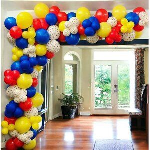 Paw Dog Theme Birthday Balloon Arch Garland Birthday Party Decor 124 Balloons